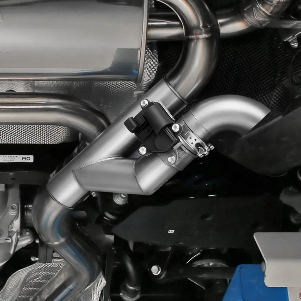 VEVOR Electric Exhaust Cutout, 2.5 Inch Universal Stainless Steel Exhaust Valve Kit with One Controller Remote Kit, Cut Out Valve, Y Pipe, Remote Control & Box, Fits Trucks, Sedans, Sports Cars, SUVs