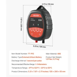 VEVOR Electric Fence Charger, 10kV 1J, AC DC Electric Fence Energizer with LED Indicator, 1.86 Miles Range, Powerful Plug-in Fences Charger, Prevents Wild Animals Intrusion for Livestock Poultry