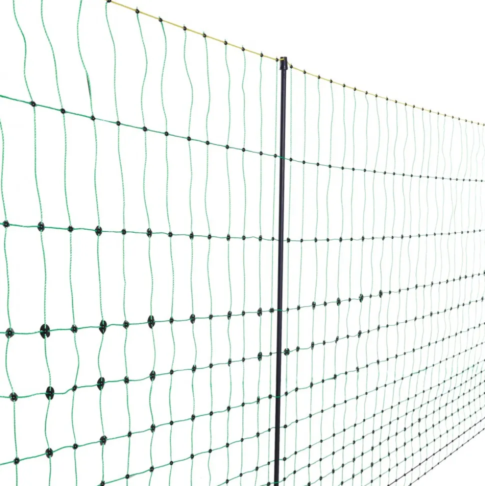 VEVOR Electric Fence Netting, 48" H x 100' L, PE Net Fencing Kit with Posts & Double-Spiked Stakes, Utility Portable Mesh for Chickens, Ducks, Geese, Rabbits, Used in Backyards, Farms, and Ranches