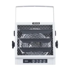 VEVOR Electric Garage Heater, 4800-Watt with Remote Control & 10 Hour Timer & Overheat Protection Wall/Ceiling Mounted Shop Heater, Commercial Fan-forced for Indoor Workshop Warehouse,240V White