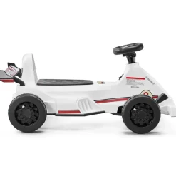 VEVOR Electric Go Kart, 6V 4.5Ah Battery, Pedal Go Kart Portable Outdoor Race Toy for Kids Ages 2+, 20000 RPM Motor, 2 MPH Constant Speed, LED Headlight & Horn, Non-slip Tires, 44 lbs Max Load, White