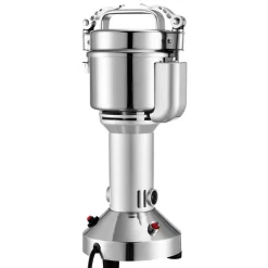 VEVOR Electric Grain Mill Grinder, 0.3 lbs Commercial Spice Grinders, High Speed 850W Stainless Steel Pulverizer Powder Machine, for Dry Grains, Spices, Cereals, Coffee, Corn & Pepper, Straight Type