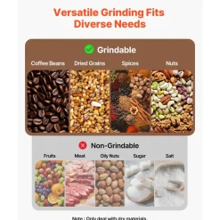 VEVOR Electric Grain Mill Grinder, 600W High Power Commercial Spice Grinder, 14 Gal Pulverizer Powder Machine with Galvanized Sharp Blades, for Dry Grains, Spices, Cereals, Coffee, Corn & Pepper