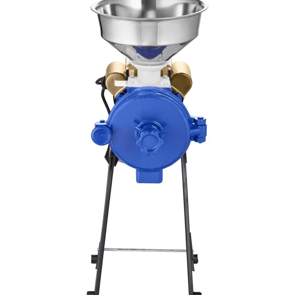 VEVOR Electric Grain Mill Grinder, 3000W Spice Grinders, Commercial Corn Mill with Funnel, Thickness Adjustable Powder Machine, Heavy Duty Feed Flour Cereal Mill Wheat Grinders, Dry Grinder