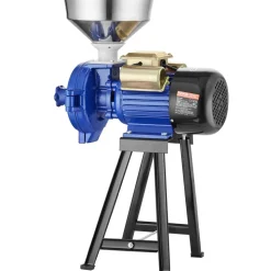 VEVOR Electric Grain Mill Grinder, 3000W Spice Grinders, Commercial Corn Mill with Funnel, Thickness Adjustable Powder Machine, Heavy Duty Feed Flour Cereal Mill Wheat Grinders, Dry Grinder