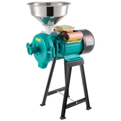VEVOR Electric Grain Mill Grinder, 110 lbs/H Commercial Spice Grinders, 1500W Cast Iron Pulverizer Powder Machine with Non-Slip Rubber Feet, for Dry Grains, Spices, Cereals, Coffee, Corn & Pepper