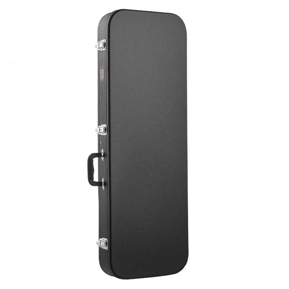 VEVOR Electric Guitar Hard Case, 43.11 in Rectangular Guitar Hard Case, With Lock Latch Keys Handle, PVC Padding Soft Lining Water-Resistant Hard Shell Guitar Cases, for 39 in Electric Guitars, Black