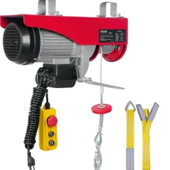 VEVOR Electric Hoist, 1320 lbs Lifting Capacity, 1150W 110V Electric Steel Wire Winch with 14ft Wired Remote Control, 40ft Single Cable Lifting Height & Pure Copper Motor, for Garage Warehouse Factory