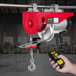 VEVOR Electric Hoist, 1320 lbs Lifting Capacity, 1150W 110V Electric Steel Wire Winch with Wireless Remote Control, 40ft Single Cable Lifting Height & High-quality Motor, for Garage Warehouse Factory
