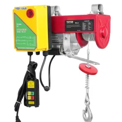 VEVOR Electric Hoist, 1320 lbs Lifting Capacity, 1150W 110V Electric Steel Wire Winch with Wireless Remote Control, 40ft Single Cable Lifting Height & High-quality Motor, for Garage Warehouse Factory