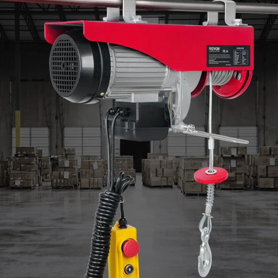 VEVOR Electric Hoist 1760lbs with 14ft Wired Remote Control, Electric Hoist 110 Volt with 40ft Single Cable Lifting Height & High-quality Motor, for Garage Warehouse Factory