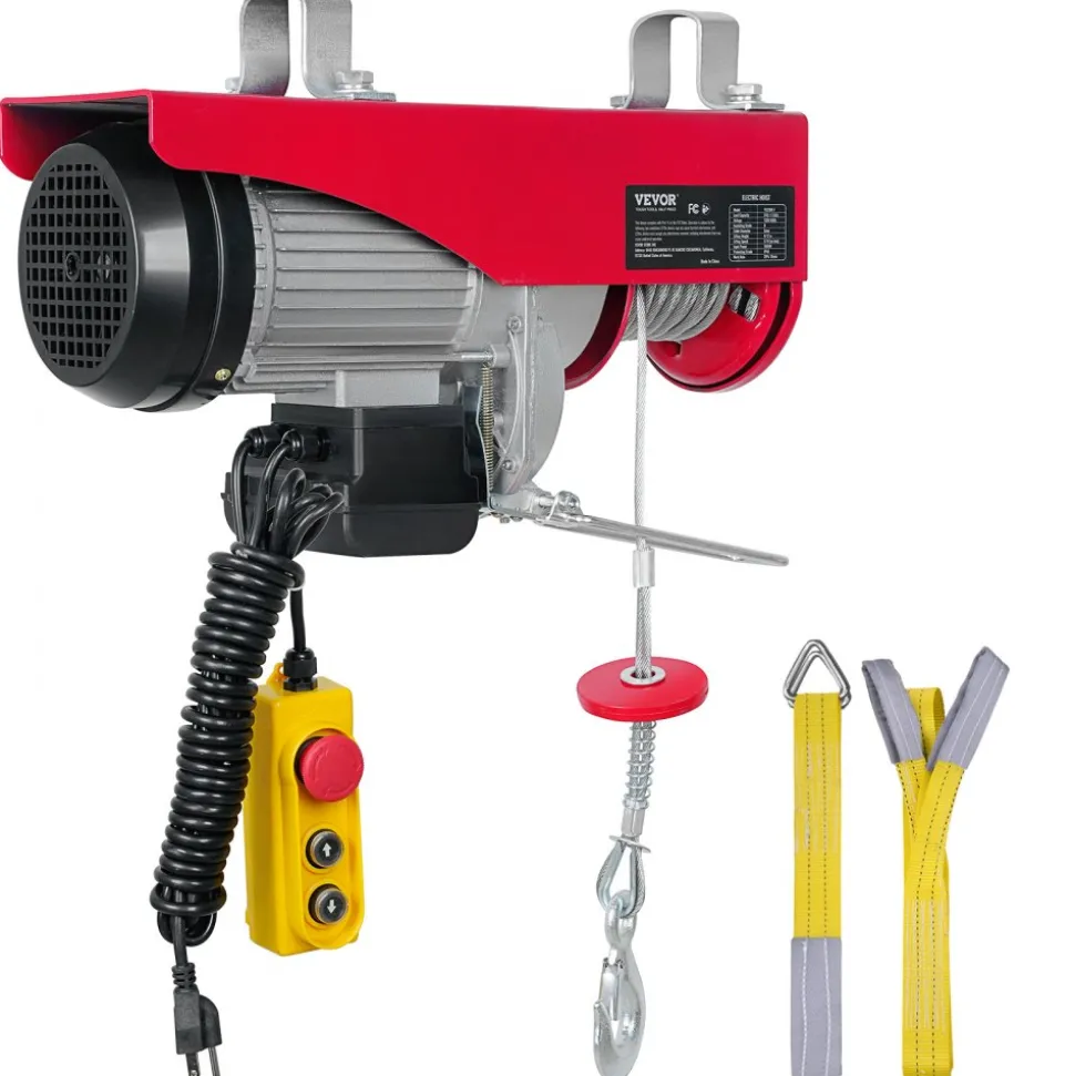 VEVOR Electric Hoist 1760lbs with 14ft Wired Remote Control, Electric Hoist 110 Volt with 40ft Single Cable Lifting Height & High-quality Motor, for Garage Warehouse Factory