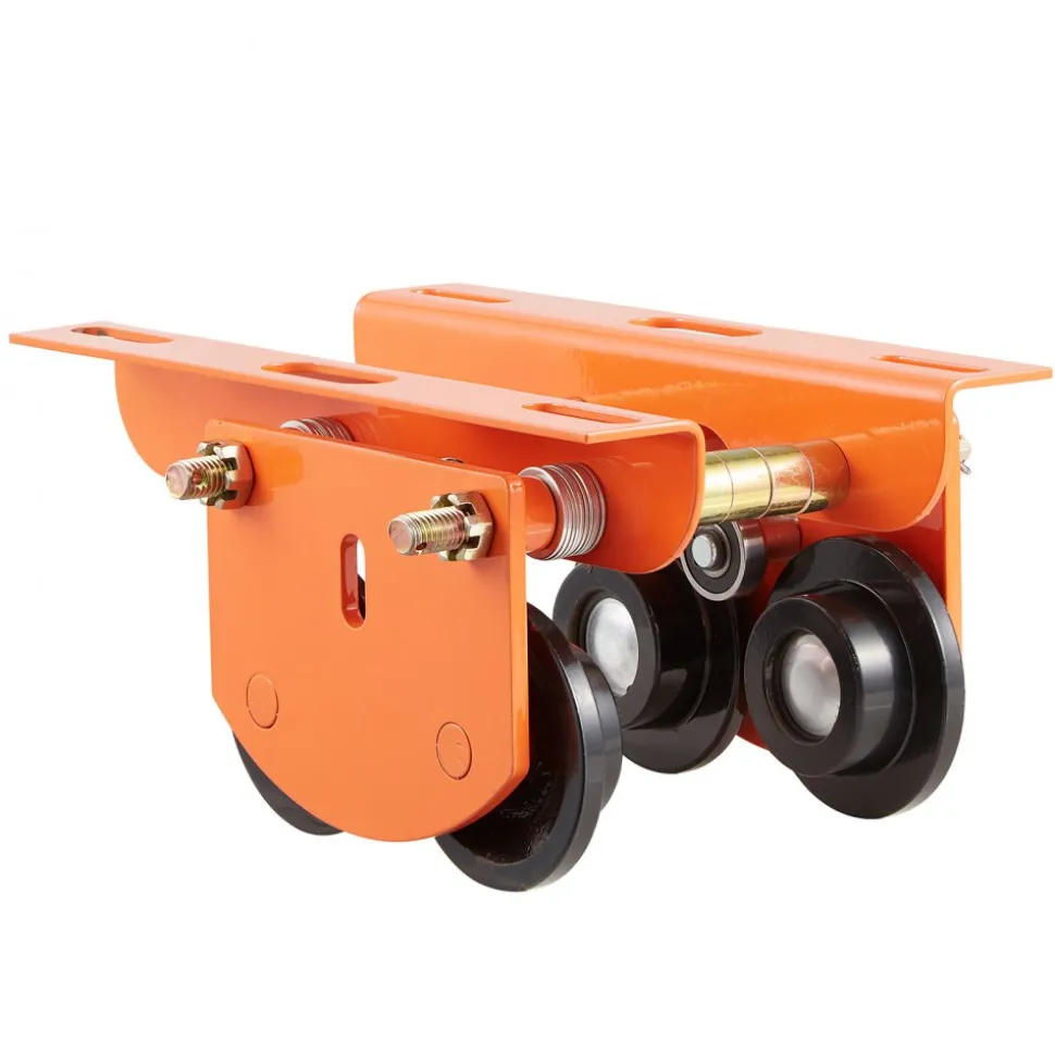 VEVOR Electric Hoist Manual Trolley, 1100 lbs/0.5 Ton Load for PA200 PA250 PA300 PA400 PA500, Push Beam Trolley with Dual Wheels, 2.68"-4.33" Adjustable Beam Flange Width for Straight & Curved I-Beam