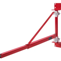 VEVOR Electric Hoist Support Arm, 660 lbs Max Load Capacity, Electric Hoist Holder Swing Arm with Pole, Steel Hoist Frame, 180° Swivel Scaffold Hoist Lifting Arm, Winch Hoist Arm for Workshop, Garage