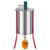 VEVOR Electric Honey Extractor, 6 Frame Honey Spinner with Transparent Lid, 140W Stainless Steel Honeycomb Drum Spinner, Height Adjustable, Honeycomb Extraction Equipment for Beekeeping