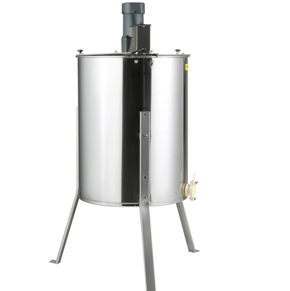 VEVOR Electric Honey Extractor, 4/8 Frames Honey Spinner Extractor, Stainless Steel Beekeeping Extraction, Apiary Centrifuge Equipment with Height Adjustable Stand, Honeycomb Drum Spinner with Lid