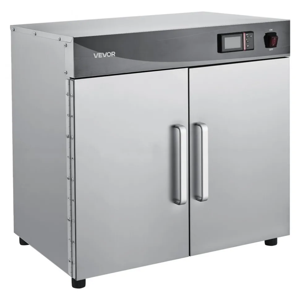 VEVOR Electric Hot Box Food Warmer, 4-Tier Commercial Warming Cabinet with Water Tray, Single-Door and Adjustable Shelves, Stainless Steel Food Warmer Cabinet, for Restaurant, Kitchen, Pizza, Chicken