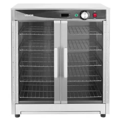 VEVOR Electric Hot Box Food Warmer, 5-Tier Commercial Warming Cabinet with Water Tray, Double-Door and Adjustable Shelves, Stainless Steel Food Warmer Cabinet, for Restaurant, Kitchen, Pizza, Chicken