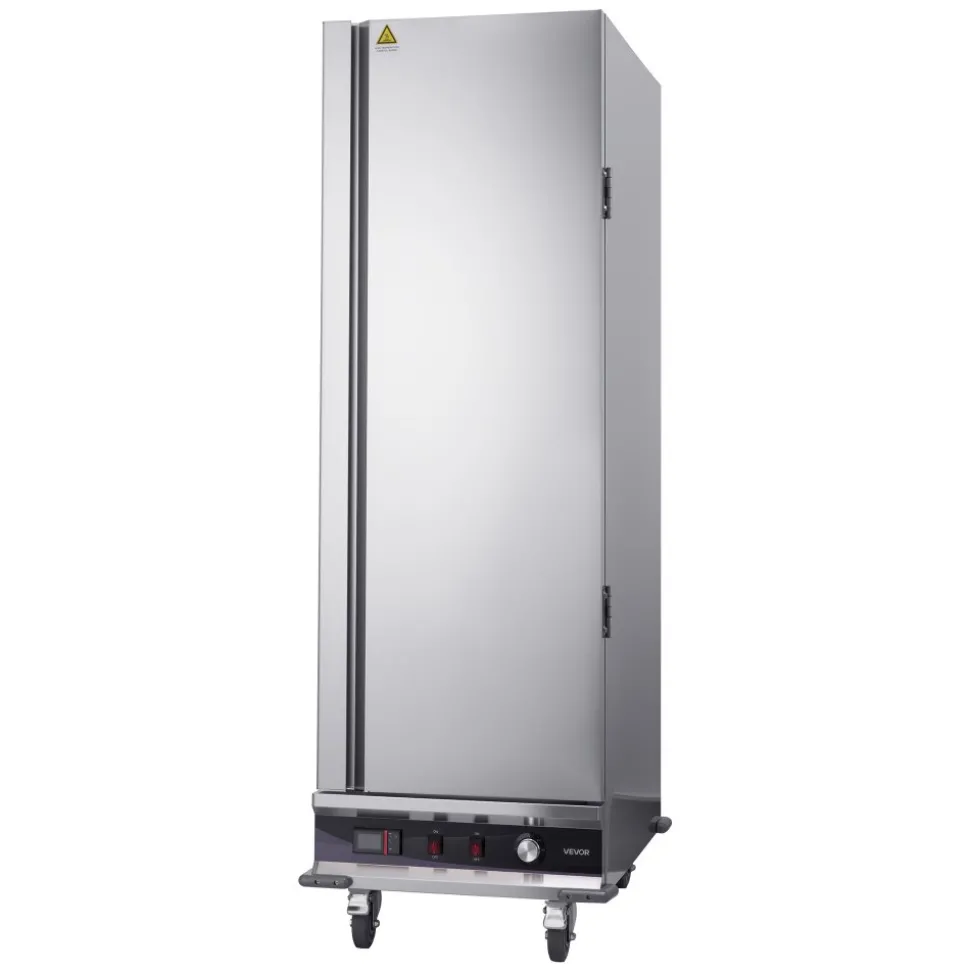 VEVOR Electric Hot Box Food Warmer, 16-Tier Commercial Warming Cabinet with Water Tray, Single-Door and Adjustable Shelves, Stainless Steel Food Warmer Cabinet, for Restaurant, Kitchen, Pizza, Chicken