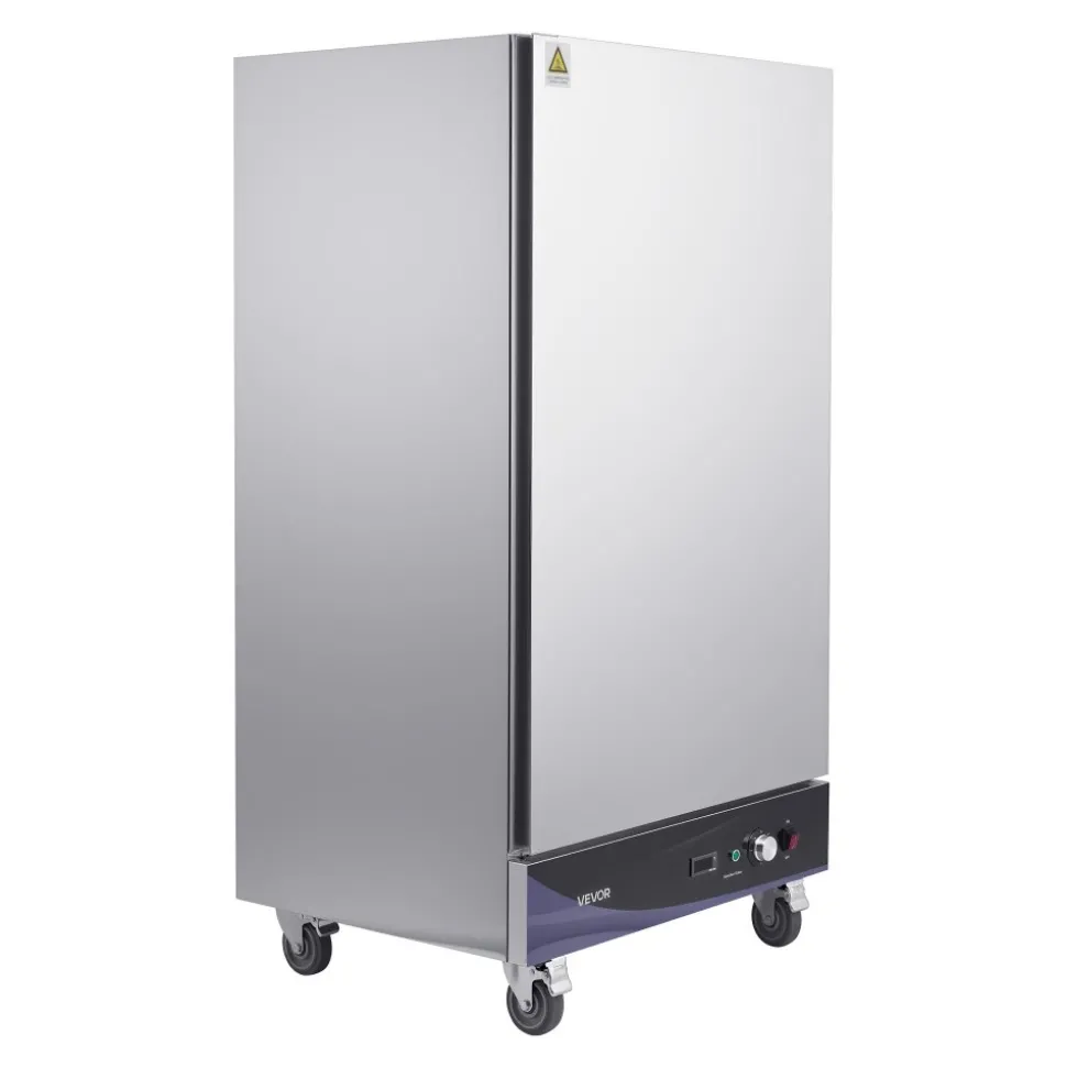VEVOR Electric Hot Box Food Warmer, 8-Tier Commercial Warming Cabinet with Water Tray, Single-Door and Adjustable Shelves, Stainless Steel Food Warmer Cabinet, for Restaurant, Kitchen, Pizza, Chicken