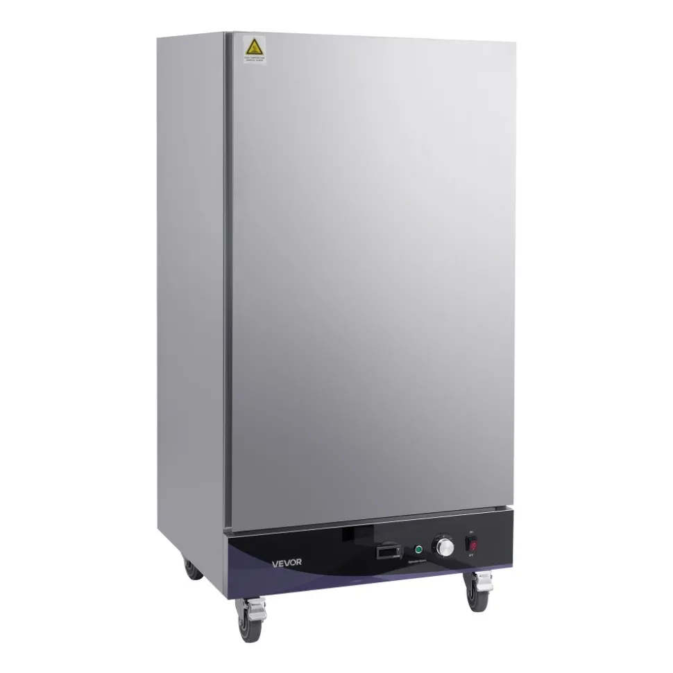 VEVOR Electric Hot Box Food Warmer, 8-Tier Commercial Warming Cabinet with Water Tray, Single-Door and Adjustable Shelves, Stainless Steel Food Warmer Cabinet, for Restaurant, Kitchen, Pizza, Chicken