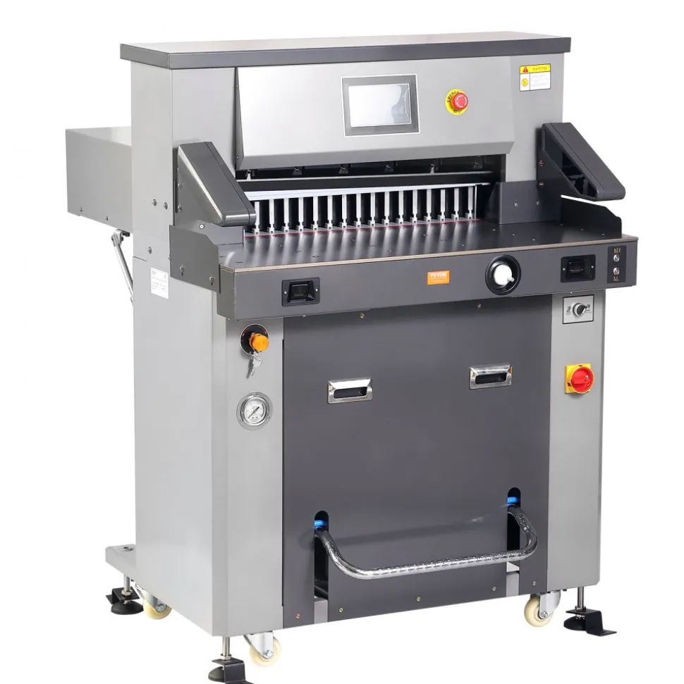VEVOR Electric Hydraulic Paper Cutter, Heavy Duty Paper Cutter Machine 26" /660.4mm Cutting Width, 3.14"/80mm Cutting Thickness, Electric Paper Trimmer with 7" Touchscreen Numerical Control