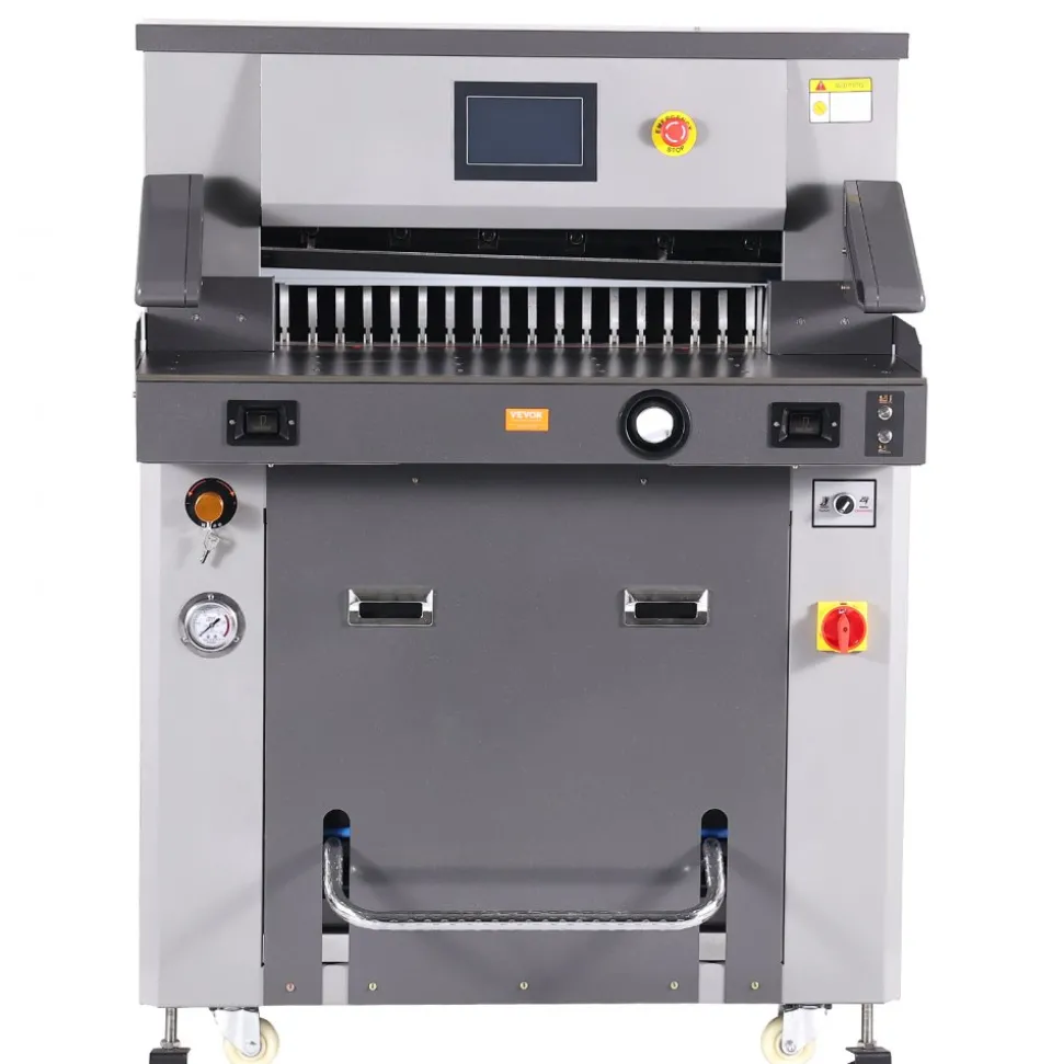 VEVOR Electric Hydraulic Paper Cutter, Heavy Duty Paper Cutter Machine 26" /660.4mm Cutting Width, 3.14"/80mm Cutting Thickness, Electric Paper Trimmer with 7" Touchscreen Numerical Control