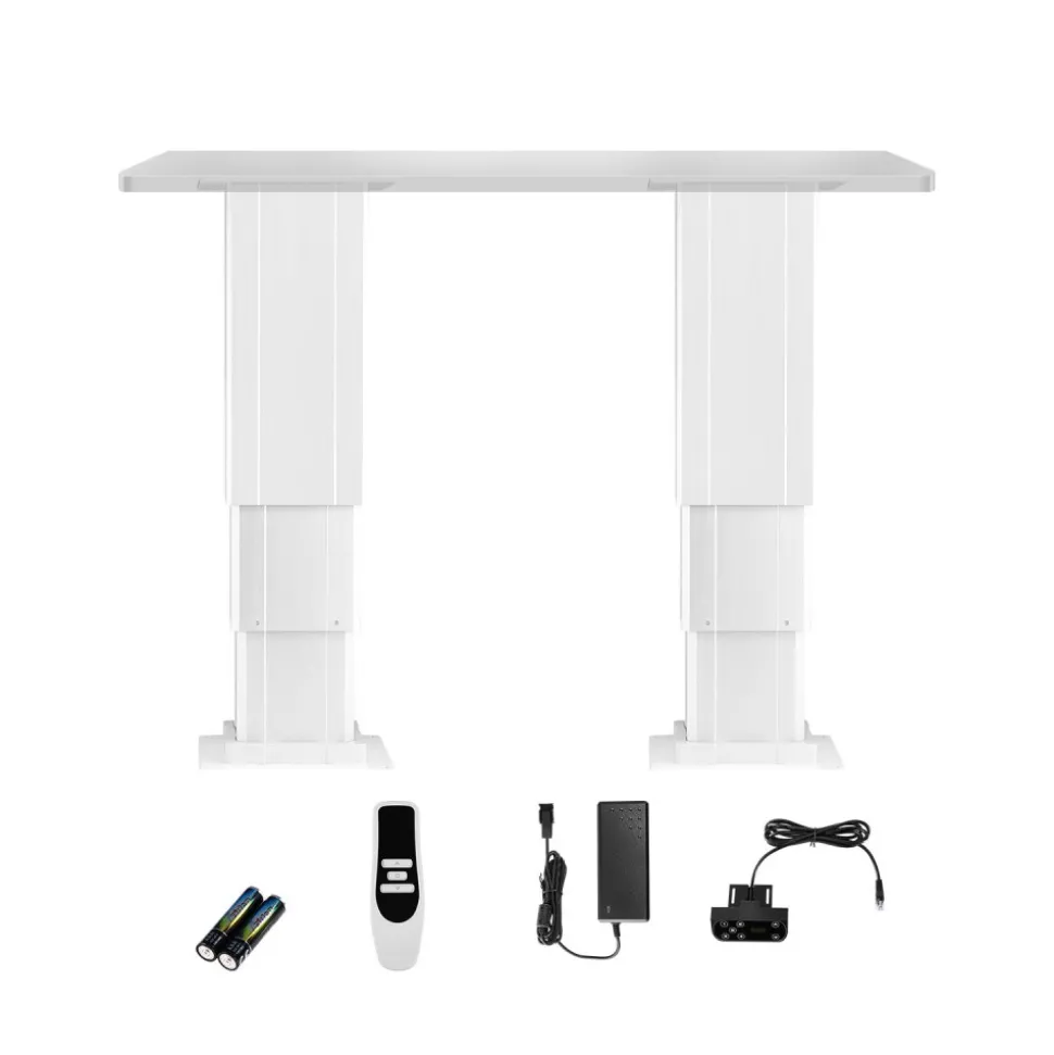 VEVOR Electric Lifting Column System, 260 lbs Lift Table, 14.2-31.1 in Height Range, Three-stage Adjustable Desk Column, Telescopic Table Leg, Comes with Power-Supply Option to Control up/Down Motion