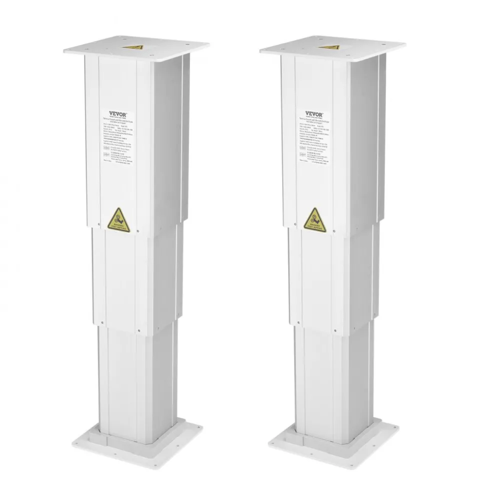 VEVOR Electric Lifting Column System, 260 lbs Lift Table, 14.2-31.1 in Height Range, Three-stage Adjustable Desk Column, Telescopic Table Leg, Comes with Power-Supply Option to Control up/Down Motion