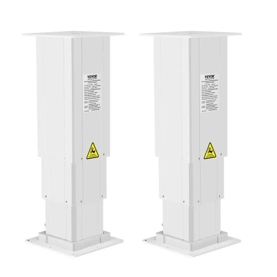 VEVOR Electric Lifting Column System, 260 lbs Lift Table, 14.2-31.1 in Height Range, Three-stage Adjustable Desk Column, Telescopic Table Leg, Comes with Power-Supply Option to Control up/Down Motion