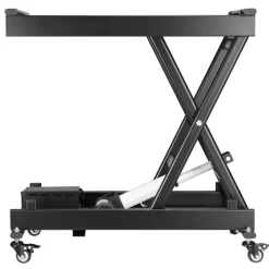 VEVOR Electric Lift Table, 330 lbs Capacity Single Scissor Lift Table, 8 - 28 in Height Adjustable Lifting Platform, Coffee Table lift with 4 Wheels, for Material Handling and Transportation, Black