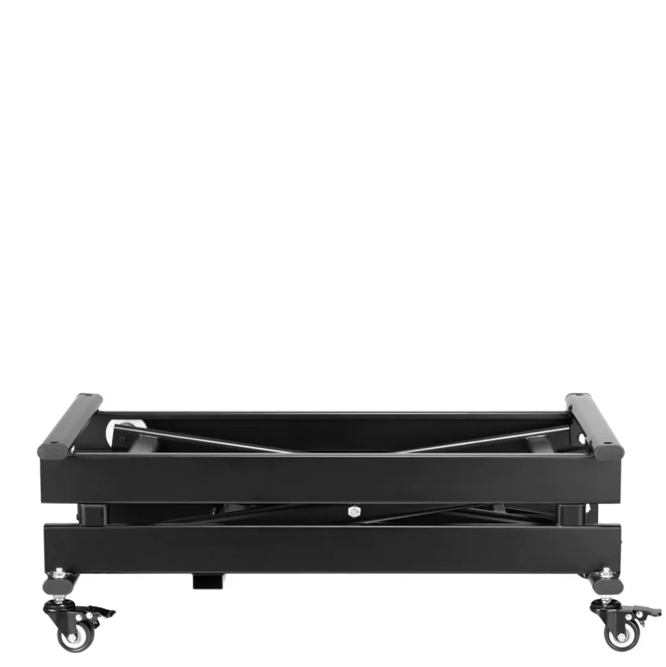 VEVOR Electric Lift Table, 330 lbs Capacity Single Scissor Lift Table, 8 - 28 in Height Adjustable Lifting Platform, Coffee Table lift with 4 Wheels, for Material Handling and Transportation, Black