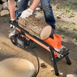 VEVOR Electric Log Splitter, 6.5 Tons Electric Wood Splitter, 1500W 15 Amp Motor, Portable Firewood Splitting Machine with 6