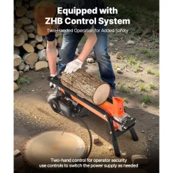 VEVOR Electric Log Splitter, 6.5 Tons Electric Wood Splitter, 1500W 15 Amp Motor, Portable Firewood Splitting Machine with 6