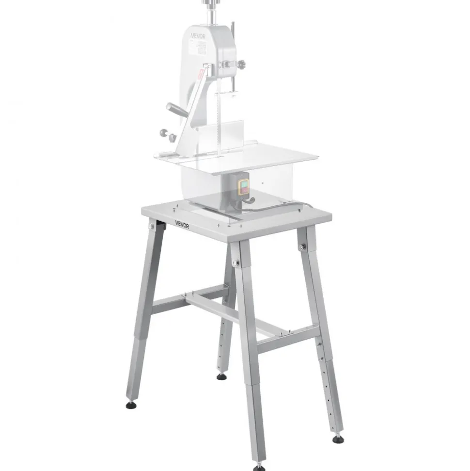 VEVOR Electric Meat Bandsaw Stand, Floor Stand with Adjustable Height, Stable H-Shaped Frame, Anti-Slip Foot Pads, for Our Bone Saw Machine, Compatible with Models BS-130 & BS-250
