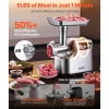 VEVOR Electric Meat Grinder, 5 Lbs/Min Capacity, #8 Meat Mincer with 3 Grinding Plates, 3 Sausage Stuffing Tubes & Kubbe Kit, 700W/0.77HP Sausage Stuffer Maker for Home Kitchens, ETL Listed