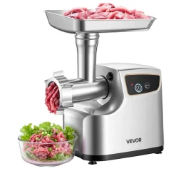VEVOR Electric Meat Grinder, 5 Lbs/Min Capacity, #8 Meat Mincer with 3 Grinding Plates, 3 Sausage Stuffing Tubes & Kubbe Kit, 700W/0.77HP Sausage Stuffer Maker for Home Kitchens, ETL Listed