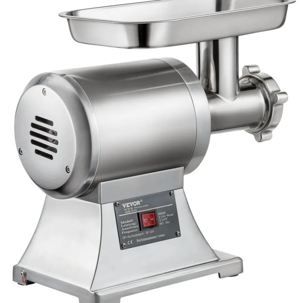 VEVOR Electric Meat Mincer, 1100W 330LBS/H Capacity Meat Grinder Machine, Stainless Steel Meat Grinder Commercial Sausage Stuffer Maker for Home & Commercial Use