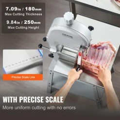 VEVOR Electric Meat Saw, 1800W Stainless Vertical Cutter, 19.1