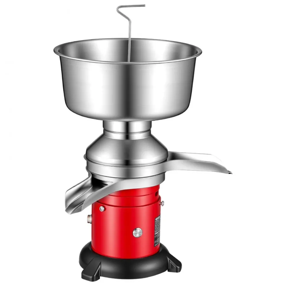 VEVOR Electric Milk Cream Separator, 60L/H Output 10500RPM Milk Cream Centrifugal Separator, 304 Stainless Steel Goat Cow Milk Skimmer Separating Machine with 4.5L Bowl Capacity (40W, 100-240V)