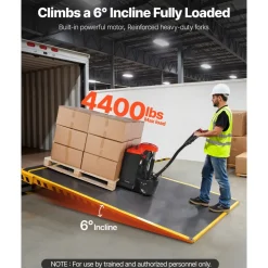 VEVOR Electric Pallet Jack, 4400 lbs Load Capacity, Lithium Battery Powered Pallet Jack Truck with 48L x 27W Inch Forks for Material Handling, Suitable for Warehouse, Supermarket, Manufacturing