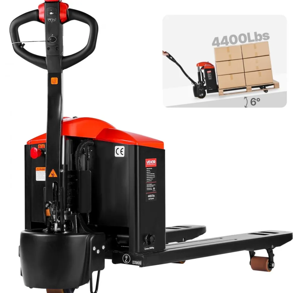 VEVOR Electric Pallet Jack, 4400 lbs Load Capacity, Lithium Battery Powered Pallet Jack Truck with 48L x 27W Inch Forks for Material Handling, Suitable for Warehouse, Supermarket, Manufacturing