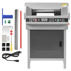 VEVOR Electric Paper Cutter, Heavy Duty Metal Paper Cutter Machine, 18.9 inch Cutting Width, 1.97 inch Cutting Thickness, Electric Hydraulic Guillotine Trimmer with Infrared Function & Spare Blade