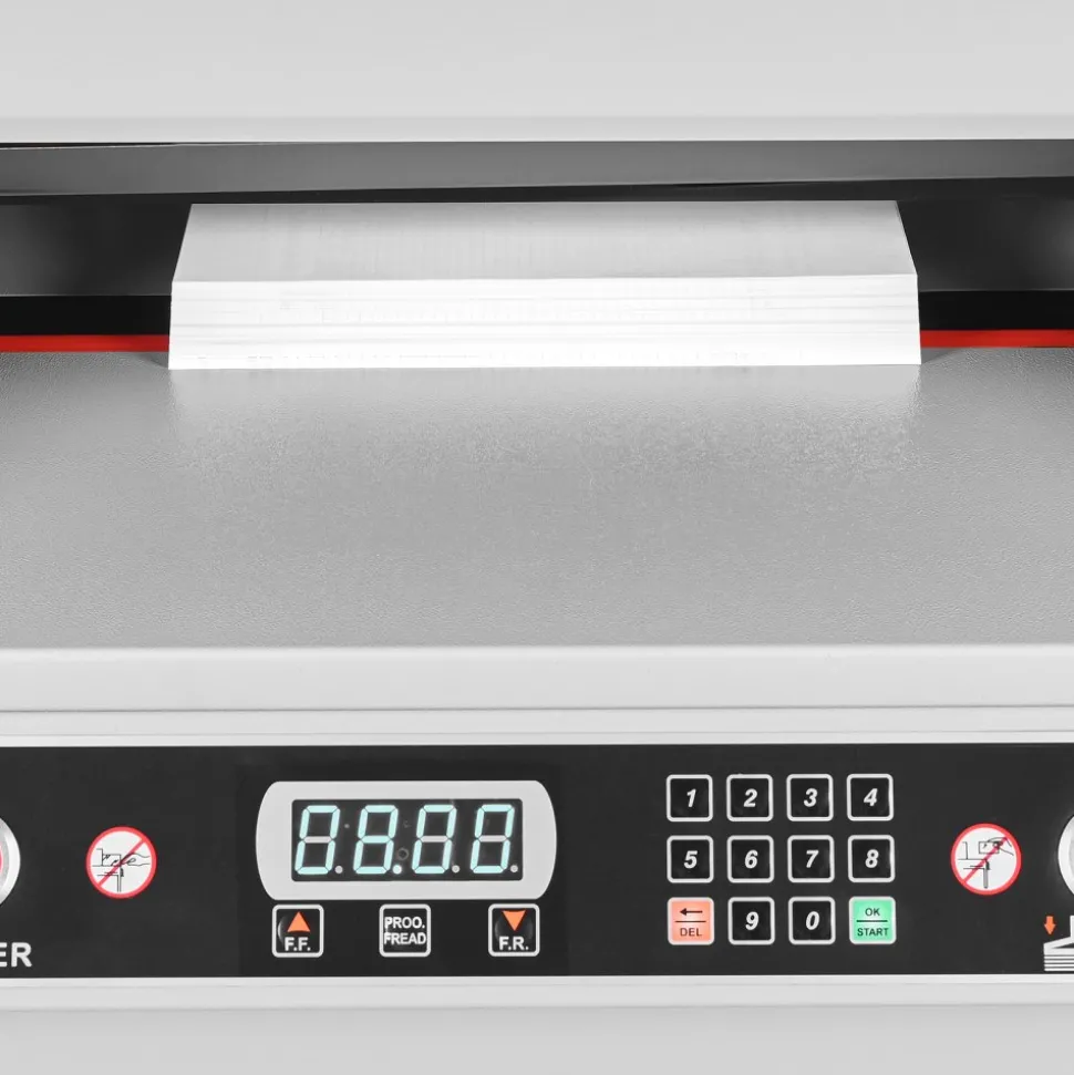 VEVOR Electric Paper Cutter, Heavy Duty Metal Paper Cutter Machine, 18.9 inch Cutting Width, 1.97 inch Cutting Thickness, Electric Hydraulic Guillotine Trimmer with Infrared Function & Spare Blade