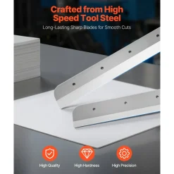 VEVOR Electric Paper Cutter, Heavy Duty Metal Paper Cutter Machine, 18.9 inch Cutting Width, 1.97 inch Cutting Thickness, Electric Hydraulic Guillotine Trimmer with Infrared Function & Spare Blade