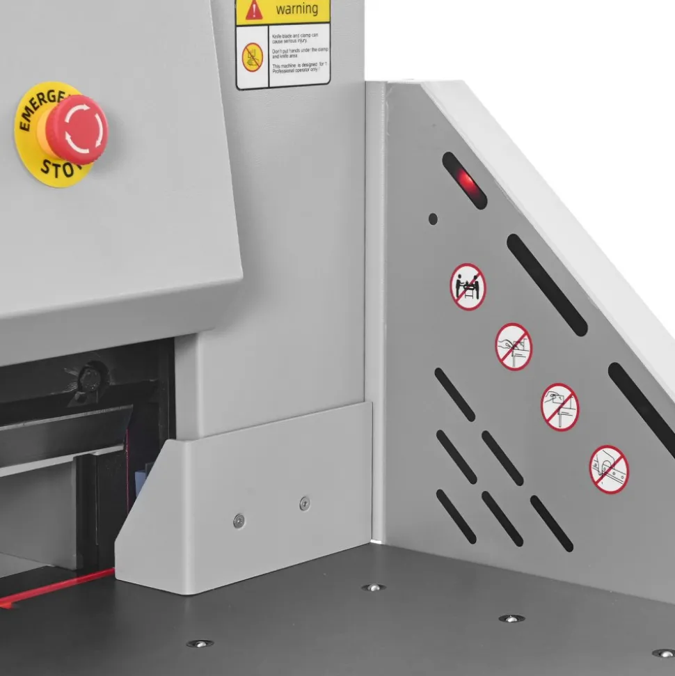 VEVOR Electric Paper Cutter, Metal Hydraulic Paper Cutter Machine, 26 inch Cutting Width, 3.94 inch Cutting Thickness, Large Size Electric Guillotine Trimmer with Infrared Function and Spare Blade
