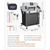 VEVOR Electric Paper Cutter, 1100W Heavy Duty Paper Cutter Machine With 20.28 in Cutting Width, 3.15 in Cutting Thickness, Electric Guillotine Trimmer with Casters and 7 in Touchscreen, for Print Shop