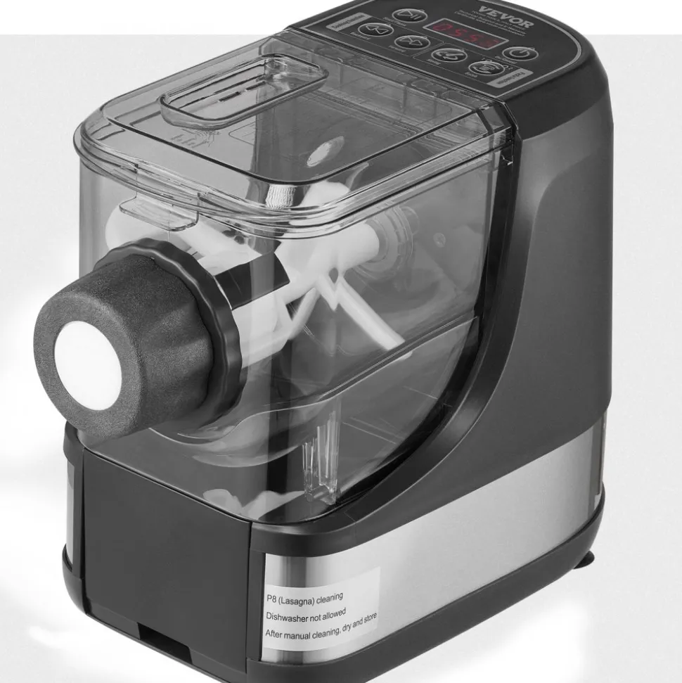 VEVOR Electric Pasta Maker, 150W Automatic Noodle Maker Machine with 8 Pasta Shapes, 4 Intelligent Modes, 500g Flour Capacity Pasta Maker Machine with Measuring Cups, Cleaning Brush for Home Kitchen
