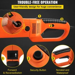 VEVOR Electric Pipe Threader, 2300W Pipe Threading Machine with 6 Dies 1/2
