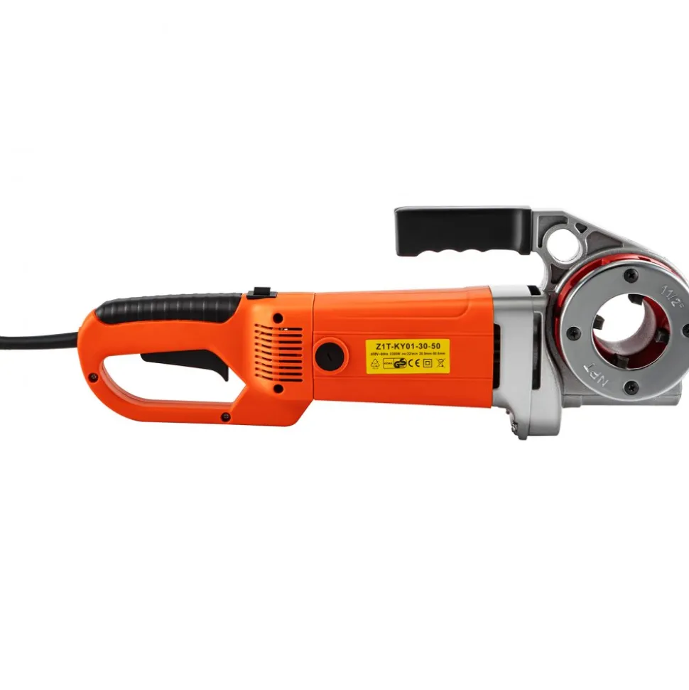 VEVOR Electric Pipe Threader, 2300W Pipe Threading Machine with 6 Dies 1/2"-2", 110V Hand-held Pipe Threader Machine with Copper Motor, Portable Electric Pipe Threading Kit with Carrying Case